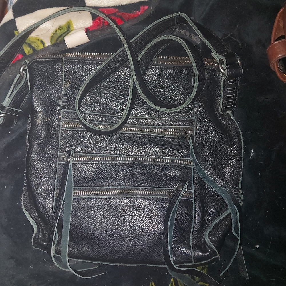Lucky Brand Black Crossbody Bag with Matte Finish
